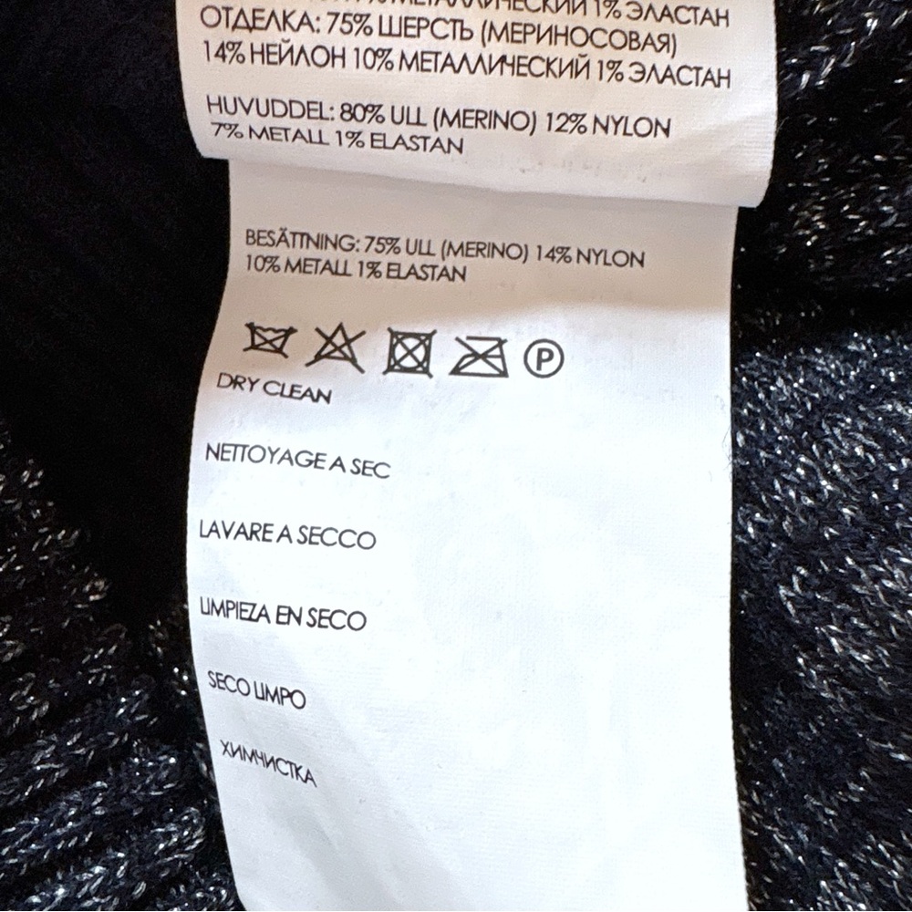 Club Monaco Merino Wool Striped Knit Sweater Dress Size M Pink Black White - Picture 11 of 13